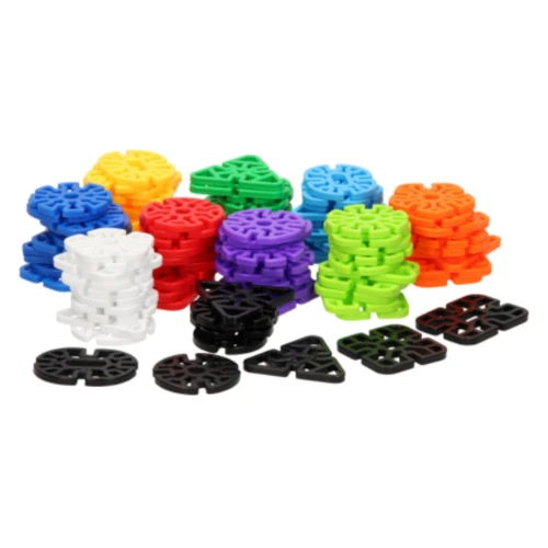 Bouwspeelgoed - Bouwrietjes In Opbergbox: Geometrie Sneeuwvlokken, 100 St. - Afbeelding 2