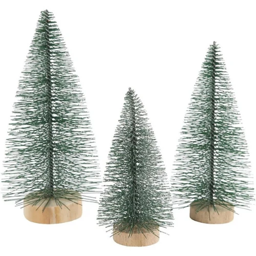 Creativ Company Creativ Company Kabouterdeurtjes, Accessoires - Kerstbomen Mini, Set Van 3