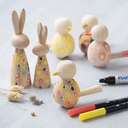 Creativ Company Kabouterdeurtjes, Accessoires - Houten Konijnen, 2st. - Afbeelding 3