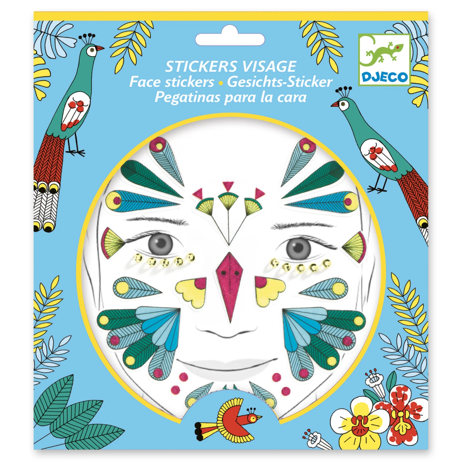 Djeco Verkleedkleding, Accessoires - Body Art Gezichtstickers Vogel (Bird)