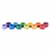 Grapat Houten Ringen Gekleurd 36st. (36 X Rings 12 Colors)