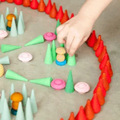 Grapat Houten Vuren Rood, 36st. (Mandala Fire)