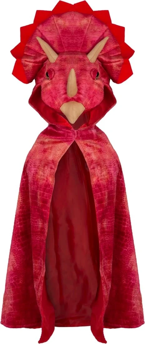 Great Pretenders Dinosaurus Triceratops Cape Rood - Maat US 4-5