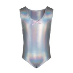 Great Pretenders Great Pretenders Verkleekleding - Bodysuit Zilver, 3-4 Jr (Size US 3-4)
