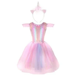 Great Pretenders (UA) Unicorn Jurk Incl. Haarband Roze - Maat US 5-6 (Limited Edition)