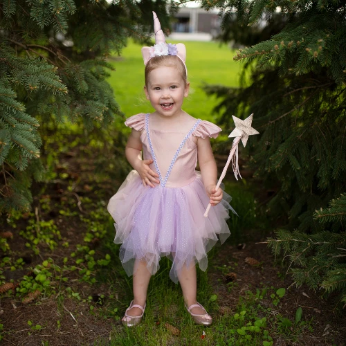 Great Pretenders Verkleedkleding - Jurk Shimmer Unicorn Incl. Haarband (3-4 Jaar) - Afbeelding 3