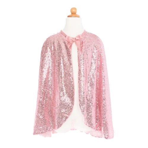 Great Pretenders Verkleedkleding - Precious Pink Sequins Cape (4-6 Jaar)