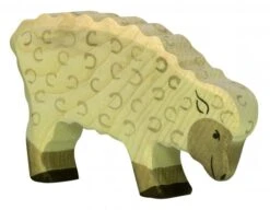 Holztiger Boerderij: schaap etend 11x2x7cm, hout