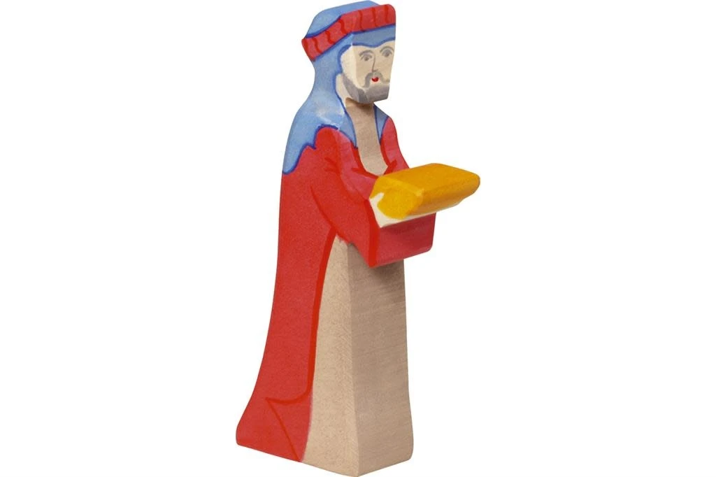 Holztiger Houten Figuren - Kerstmis: Caspar rood