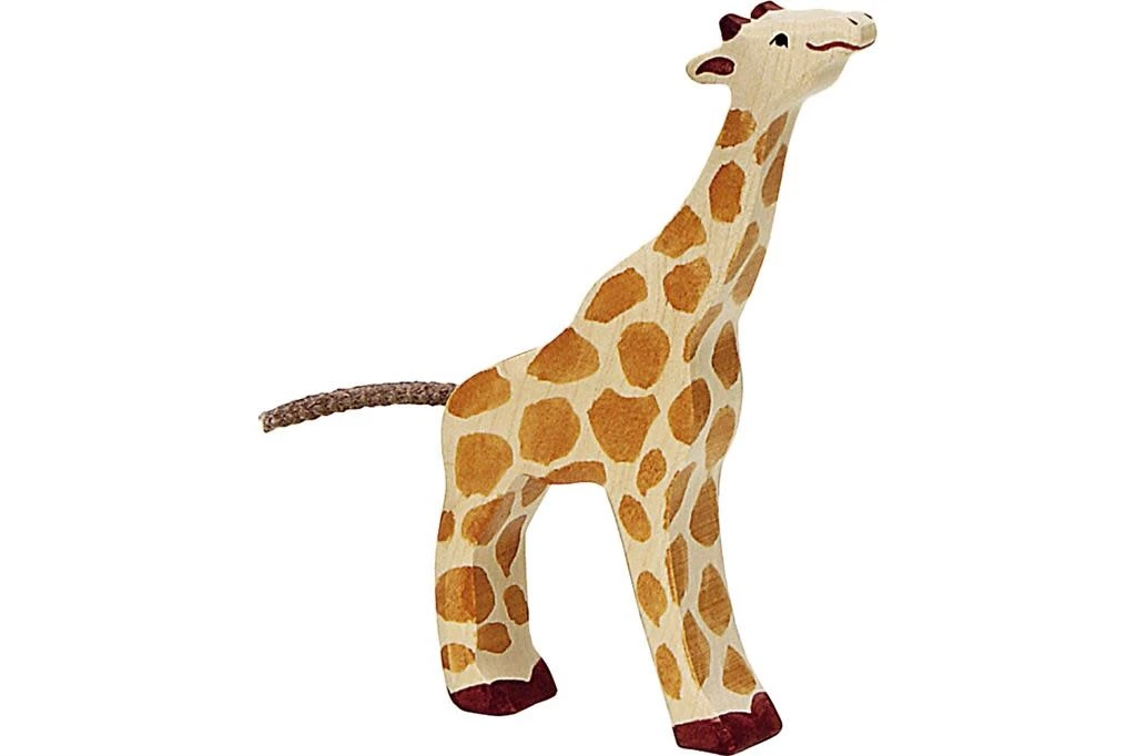 Holztiger Wildernis: giraf klein, etend 11x2x17cm, hout