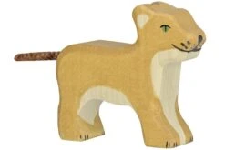 Holztiger Wildernis: leeuw klein, staand 6x2x7cm, hout