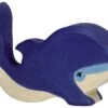 Holztiger Zeedieren: blauwe walvis klein 10x2x8cm, hout