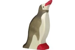 Holztiger Zeedieren: pinguin kop omhoog 5x2x11cm, hout