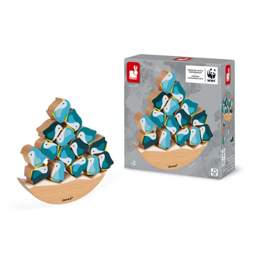 Janod Educatief Speelgoed - WWF Houten Evenwichtsspel Pinguïn - Afbeelding 3
