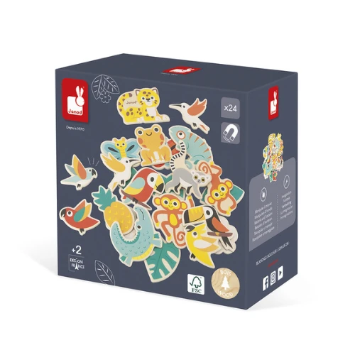 Janod Speelgoed, Magneet - Tropik, Magneetset, 2+