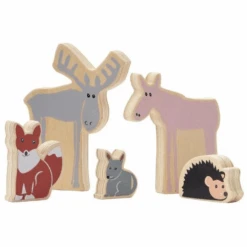 Kids Concept Houten Speelgoed - Houten Speelfiguren Woodland Diertjes Edvin