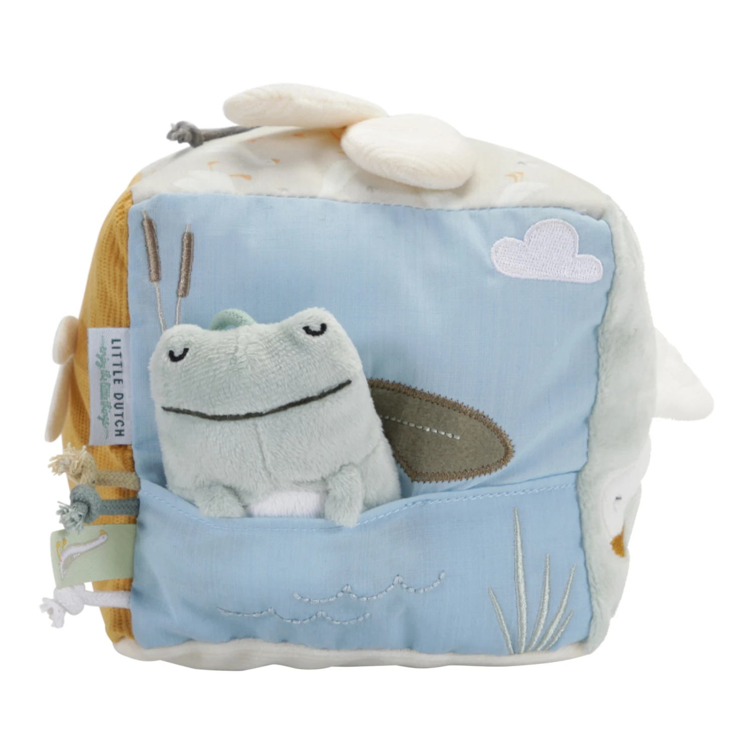 Little Dutch Babyspeelgoed - Zachte Activiteitenkubus Mint (Little Goose) - Afbeelding 10