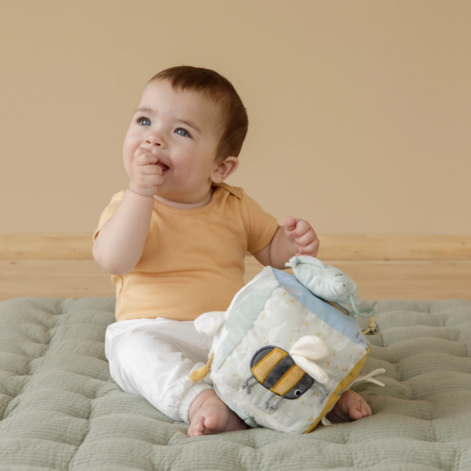 Little Dutch Babyspeelgoed - Zachte Activiteitenkubus Mint (Little Goose)