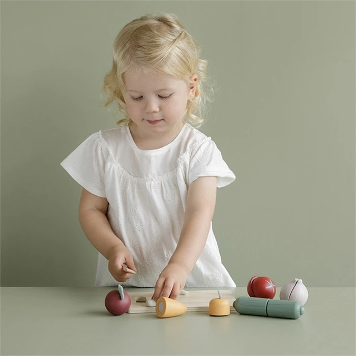 Little Dutch Houten Speelgoed - Houten Snijset Groenten