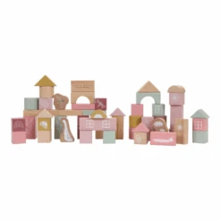 Little Dutch Houten Speelgoed - Houten Speelblokken In Ton Roze (Pink)