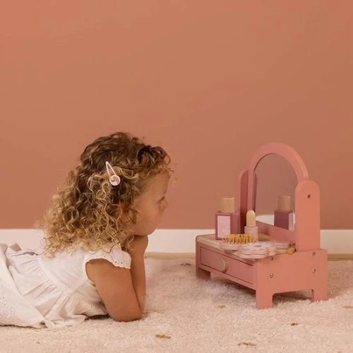 Little Dutch Houten Speelgoed - Kaptafel, Roze - Afbeelding 4