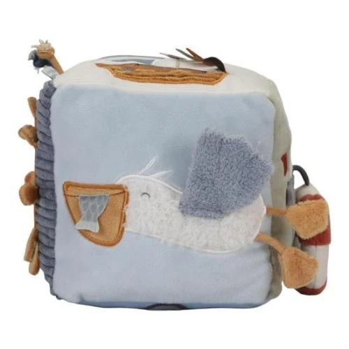 Little Dutch Little Dutch Babyspeelgoed, Zacht Speegoed - Zeevaart Zachte Activiteitenkubus (Sailors Bay) - Afbeelding 3