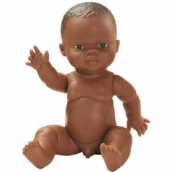 Paola Reina Poppen - Pop Gordi Jongen, Donker, Ongekleed, 34cm