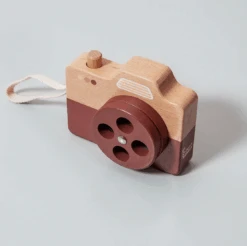Petit Monkey Houten Speelgoed - Houten Camera Bruin (wooden Camera Brown)