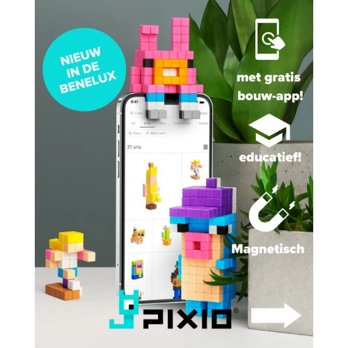 Pixio Magnetische Bouwblokjes - Mini Figures, Assorti - Afbeelding 3