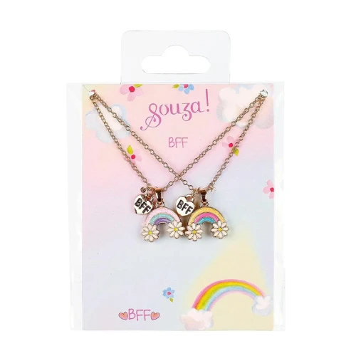 Souza! Kindersieraden - Vriendschapskettingen, Cadeauset BFF Regenboog, 2 Kettingen