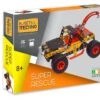 (UA) Metal Techno L: SUPER RESCUE Off-road Reddingsvoertuig 12x21x14cm, 341-delig, Doos 30,5x24,5x5,5cm, 8+